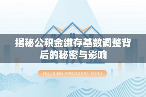 德格揭秘公积金缴存基数调整背后的秘密与影响