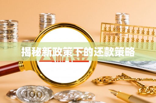 德格揭秘新政策下的还款策略