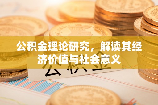 德格公积金理论研究，解读其经济价值与社会意义