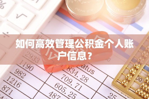 德格如何高效管理公积金个人账户信息？