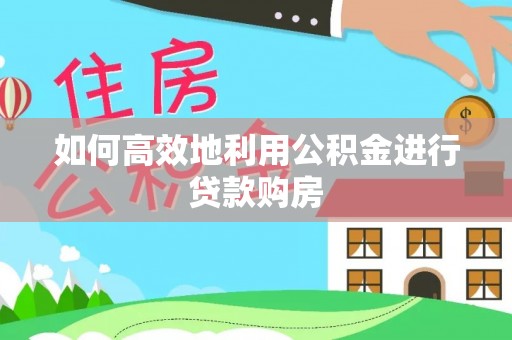 德格如何高效地利用公积金进行贷款购房